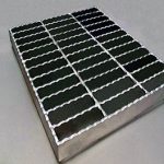 Hot dipped galvanized anti slip offshore steel platform road floor hinged serrated bearing bar steel grating